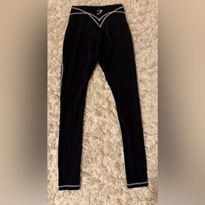 Gymshark Black Leggings with Side Accent